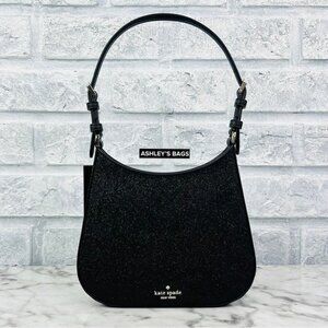 Kate Spade Glimmer Glitter Shoulder Bag In Black